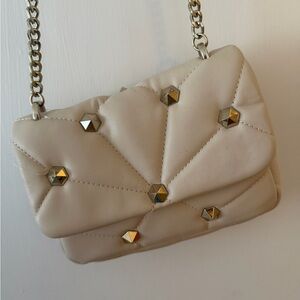 ZARA cream Quilted Bag